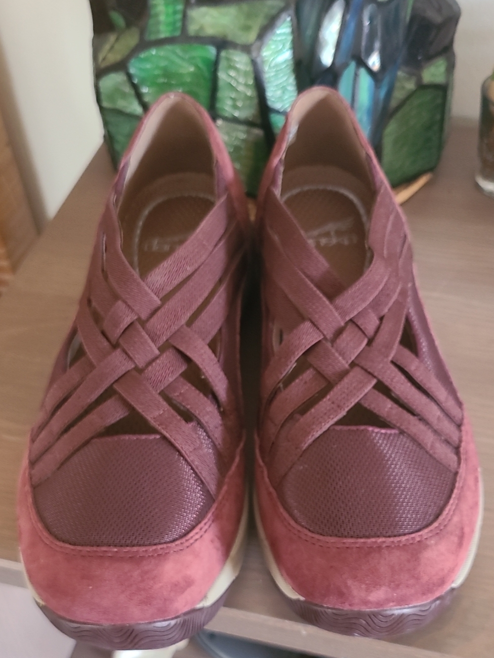 Dansko Hilde Criss-Cross Suede Slip On's Size 7.5 - Picture 7 of 11